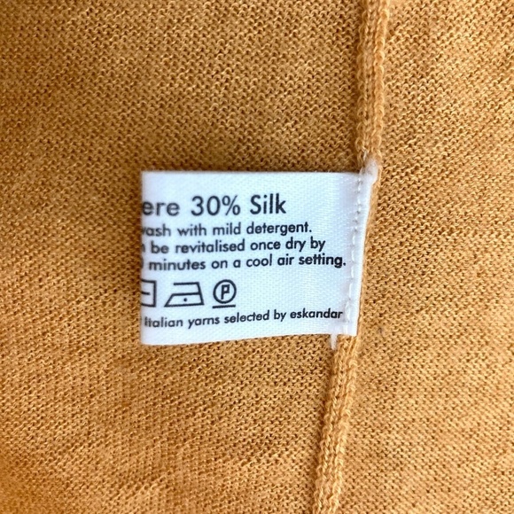 ESKANDAR Cashmere Silk Blend Oversized Crewneck Pullover Sweater Knit Top - Picture 8 of 8